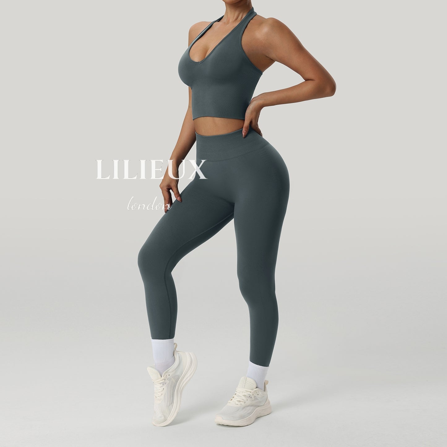 LILIEUX - Seamless Sports Bra and Leggings Set-High Waisted, Workout & Yoga Outfit, Breathable Activewear, Comfortable Sportswear for Women