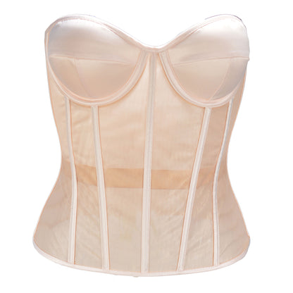 LILIEUX - Women's Sexy Sheer Mesh Corset Top