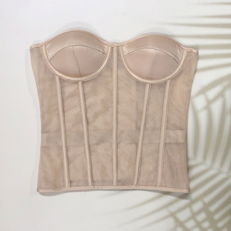 LILIEUX - Women's Sexy Sheer Mesh Corset Top