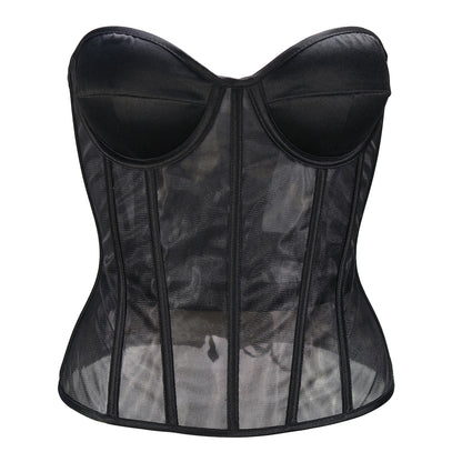 LILIEUX - Women's Sexy Sheer Mesh Corset Top