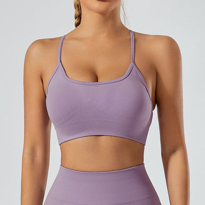 LILIEUX - Scoop Neck Open Back Sports Bra