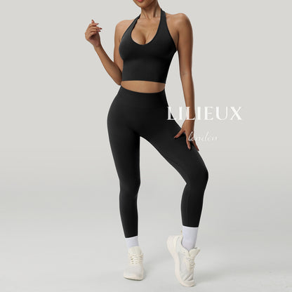 LILIEUX - Seamless Sports Bra and Leggings Set-High Waisted, Workout & Yoga Outfit, Breathable Activewear, Comfortable Sportswear for Women