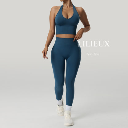 LILIEUX - Seamless Sports Bra and Leggings Set-High Waisted, Workout & Yoga Outfit, Breathable Activewear, Comfortable Sportswear for Women