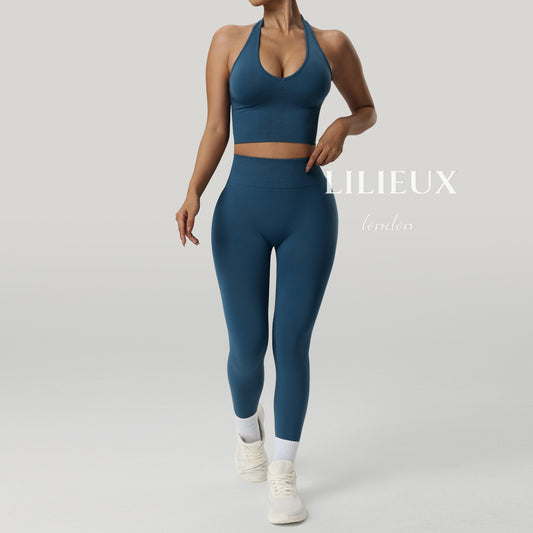 LILIEUX - Seamless Sports Bra and Leggings Set-High Waisted, Workout & Yoga Outfit, Breathable Activewear, Comfortable Sportswear for Women