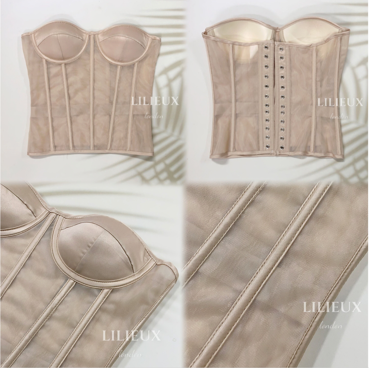 LILIEUX - Women's Sexy Sheer Mesh Corset Top