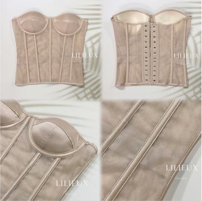 LILIEUX - Women's Sexy Sheer Mesh Corset Top