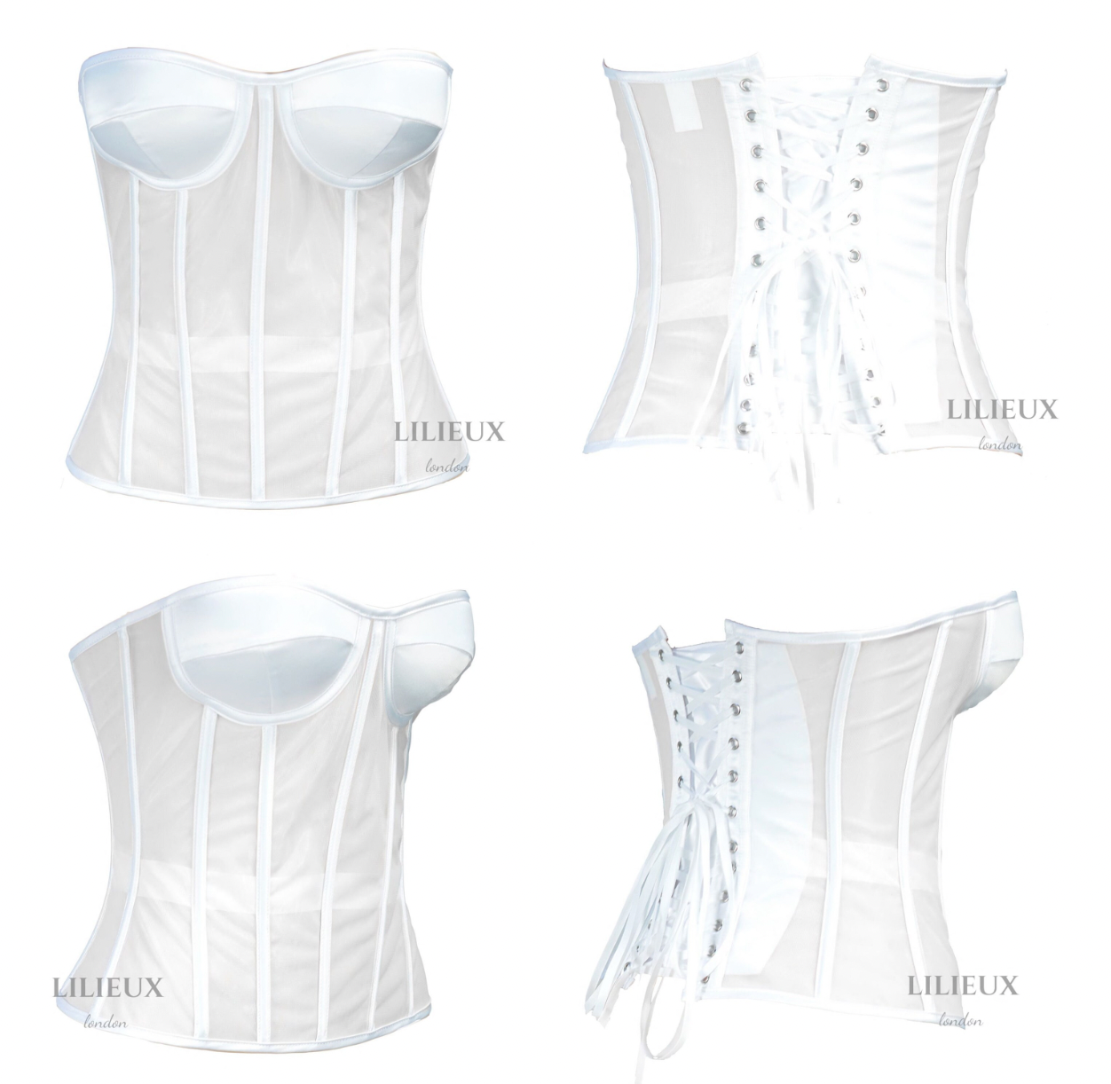LILIEUX - Women's Sexy Sheer Mesh Corset Top