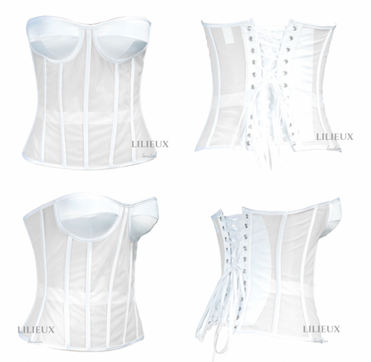 LILIEUX - Women's Sexy Sheer Mesh Corset Top